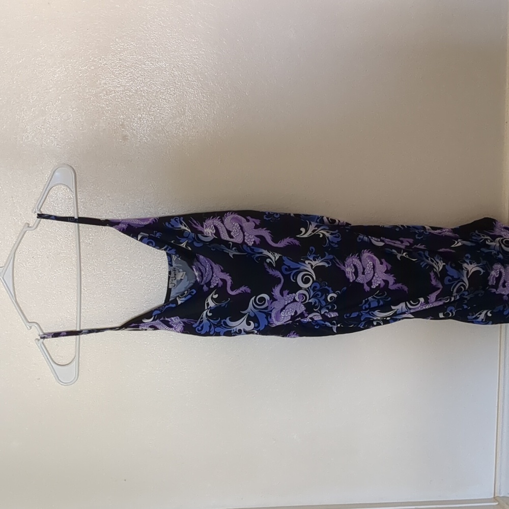 Dragon print maxi dress.